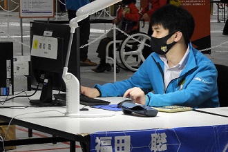 福田選手競技中